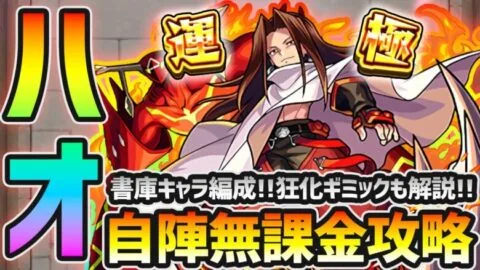 【最終戦ハオ】※勝てない人必見！狂化ギミックの解説あり！編成難易度低めの自陣書庫キャラ編成で2パターン解説。シャーマンファイト最終戦『ハオ』自陣無課金パーティ攻略【けーどら】
