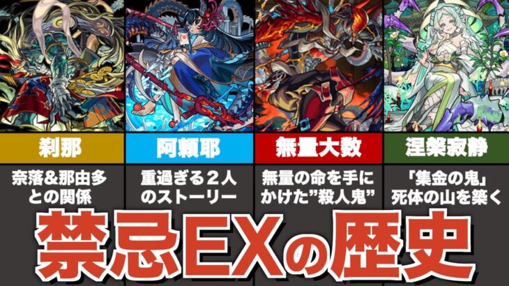 【歴史】禁忌EXキャラの歴史・裏設定まとめ【モンスト】【涅槃寂静】【ゆっくり解説】