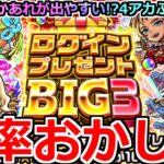 【モンスト】「ログインプレゼントBIG3」《確率おかしい》まじか…今年あれが出やすい!?神イベが今年3回もらえてやばい!!4アカぶちかます【ガチャ】