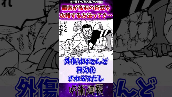 【呪術廻戦239話】羂索が高羽の術式を攻略する方法ってさ…に対する反応集